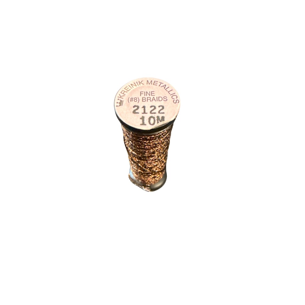 Kreinik Fine Braid #8 10M Curry New Metallic Embroidery Thread 2122